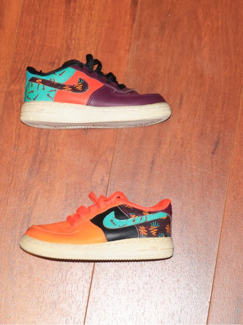 Nike Kids Low Top Sneakers - Teal, Orange, Purple